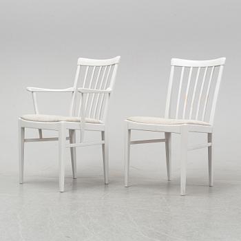 Carl Malmsten, a dining table and a set of six chairs, 'Herrgården' for Bodafors.
