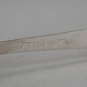 BESTICKSERVIS, 56 delar, silver, Rosenholm, GAB, Stockholm, 1960-tal. Totalt vikt 2101 g.