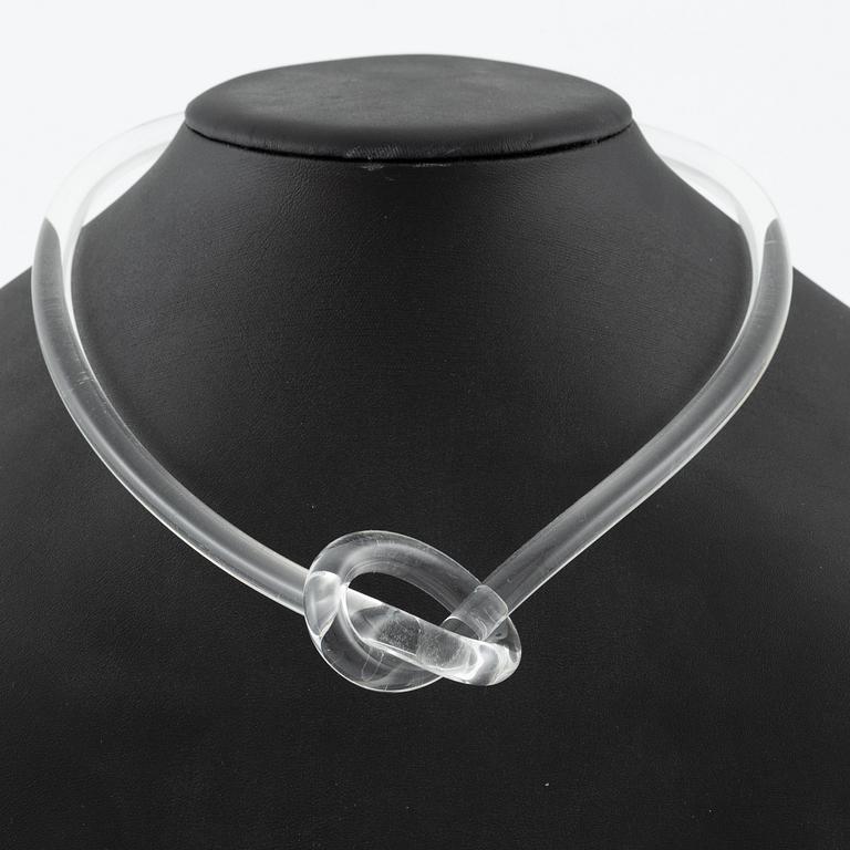 Siv Lagerström, two necklaces, acrylic plastic and ceramics.