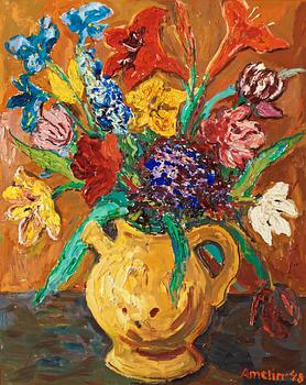 Albin Amelin, Still life with flowers.