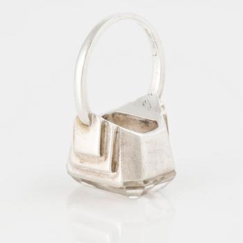 A rock crystal ring by Wiwen Nilsson, Lund.