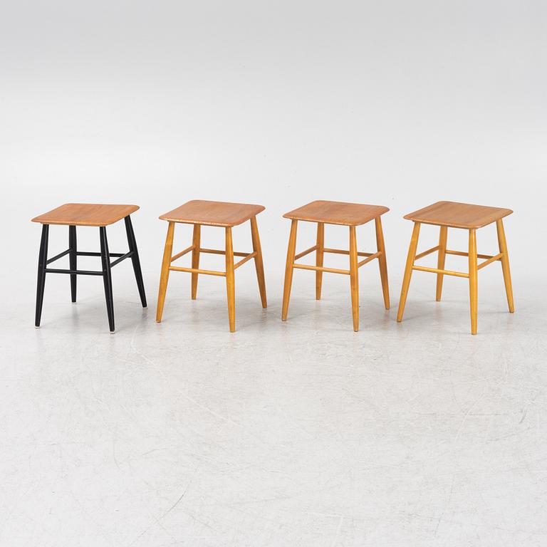 Four 'Fanett' stools, Edsbyverken, Sweden, 1960's.