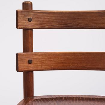 Axel Einar Hjorth, a stained pine 'Sandhamn' chair, Nordiska Kompaniet, Sweden 1931.