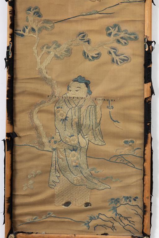 Silk embroidery, China, late Qing dynasty, circa 1900.