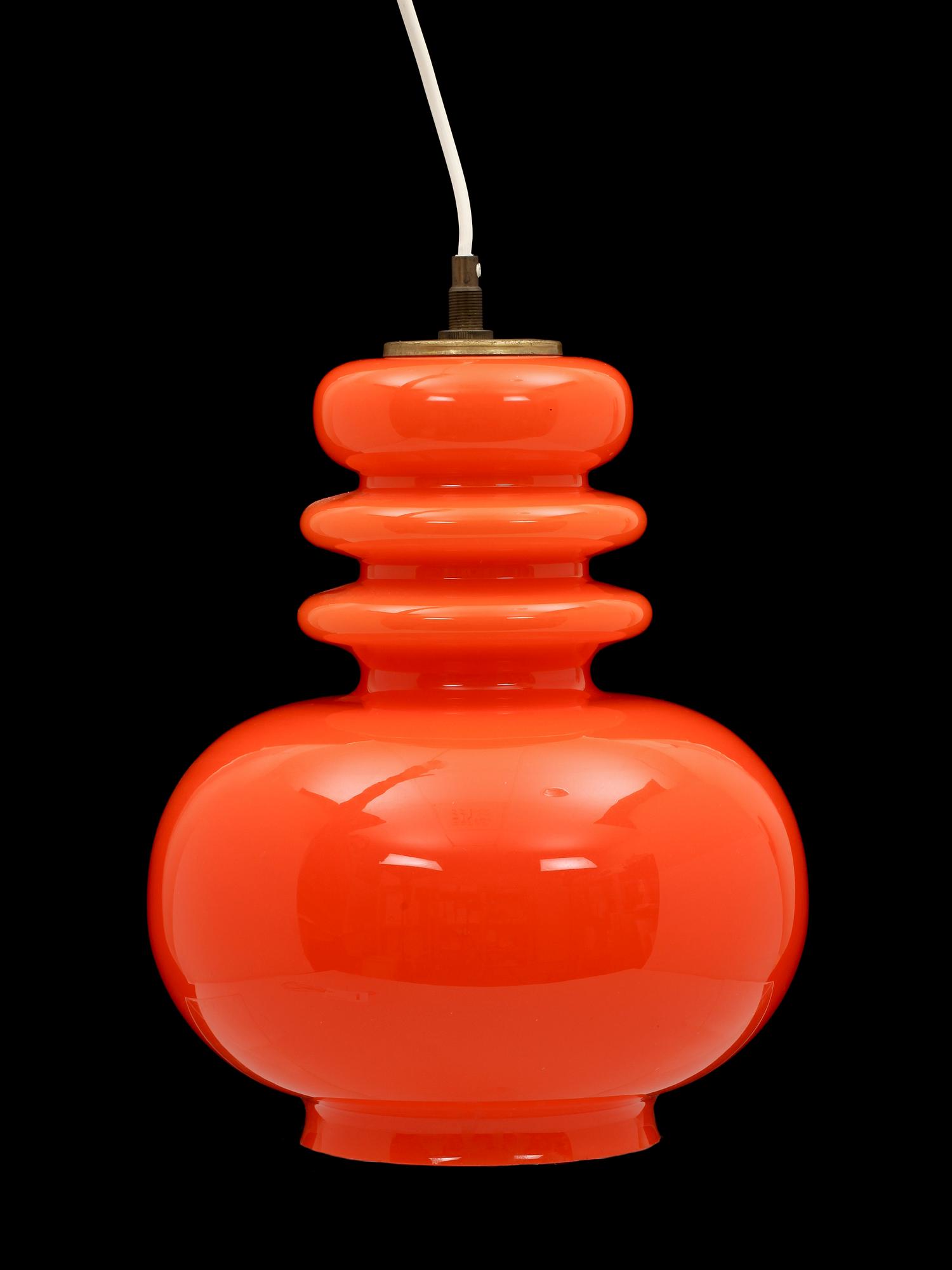 TAKLAMPA, glas, 1960-tal, h 42.