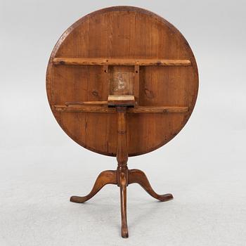 A burr alder tilt-top table by A. J. Rosendahl (master active in Arboga 1762-1836).