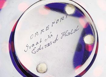 SKÅL, glas, Edward Hald, sign. II:a sortering.