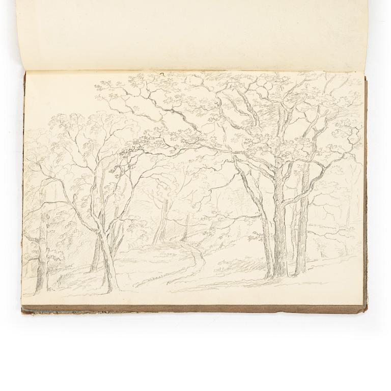 Carl Johan Fahlcrantz, Sketchbook with 28 topographical pencil drawings.