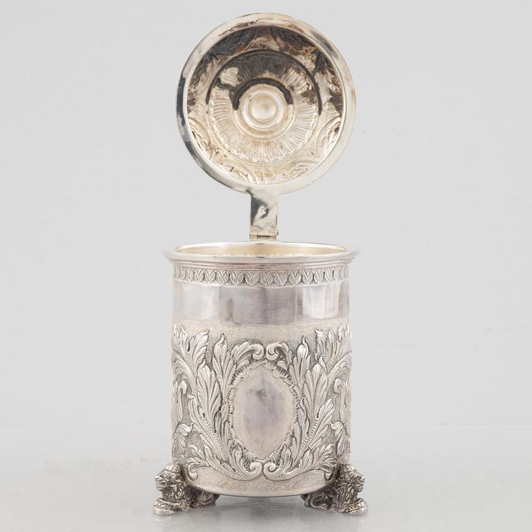 A Baroque style silver tankard, around the mid-20th century.