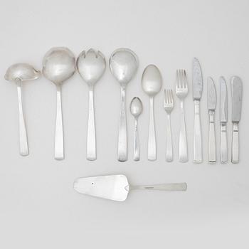 Jacob Ängman, bestickservis, 79 delar, silver, "Rosenholm" GAB, Eskilstuna, 1951-1990.
