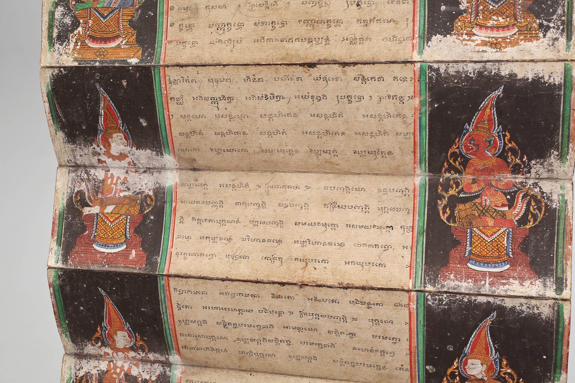 LÅDA MED SCROLL, Thailand, 1900-talets början.