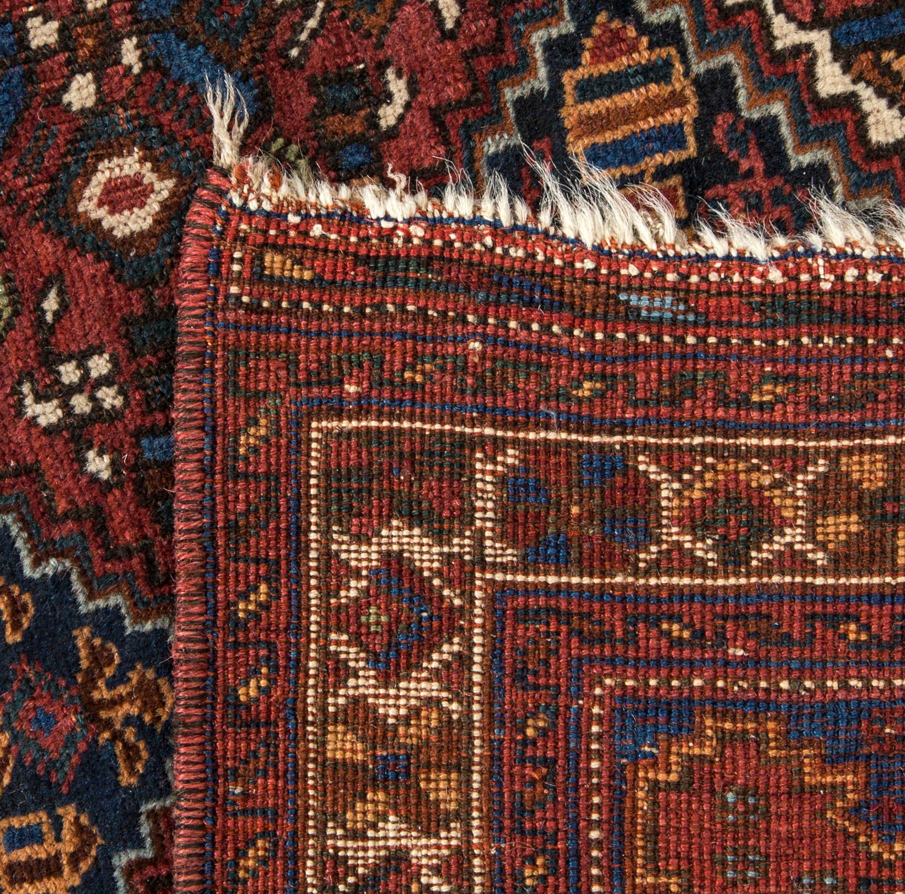 An antique Afshar carpet ca 143 x 129 cm.