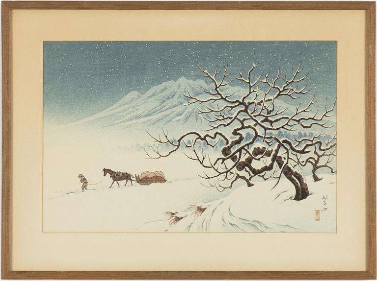 Henmi Takashi, "Apple Tree in Snow at Towada Park".