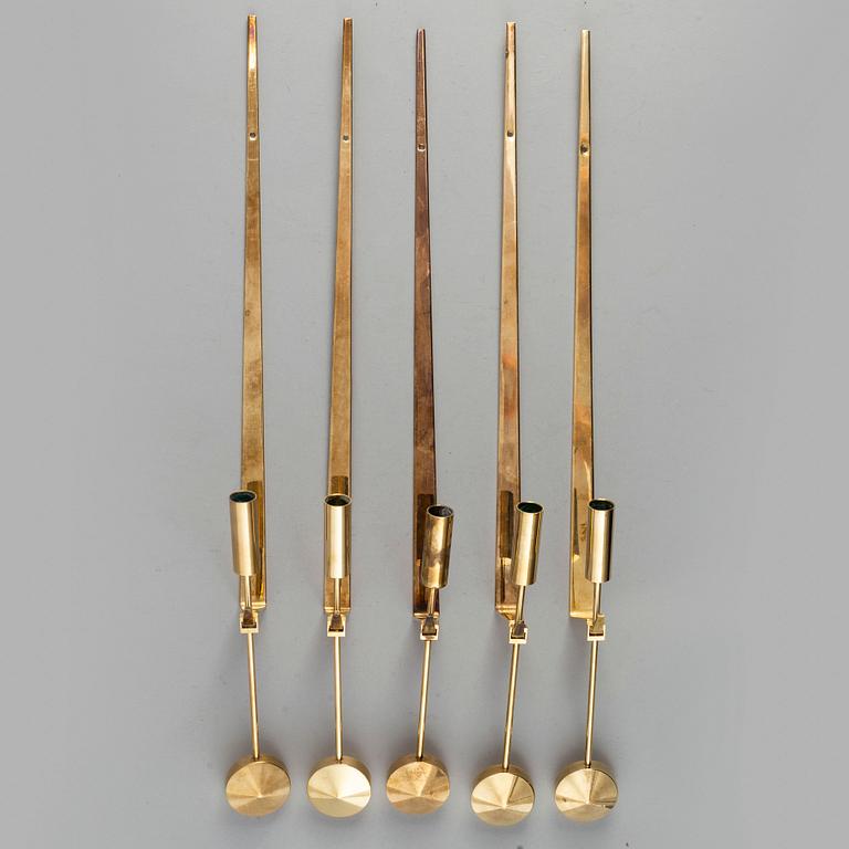 A pair of 'Pendel' wall scones by Pierre Forsell for Skultuna.