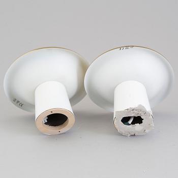 A pair of wall / ceiling lamps, model no 2162, by Josef Frank, Svenskt Tenn, designed the late 1920s.