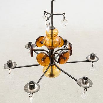 Erik Höglund, chandelier, Boda Smide, late 20th century.