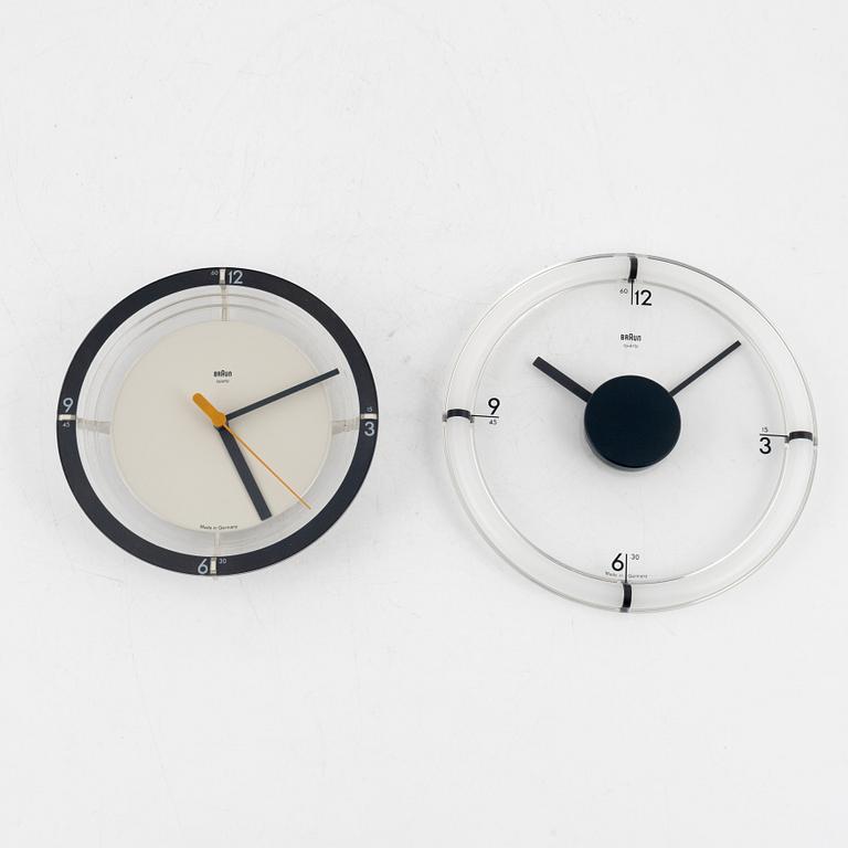 Dieter Rams & Dietrich Lubs, 8 väggklockor, Braun.