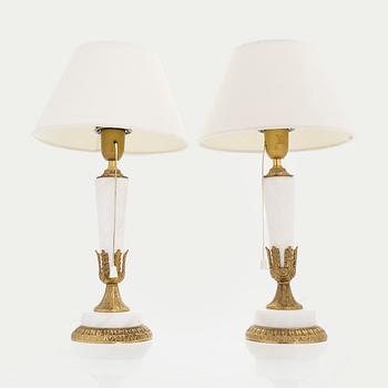 A pair of 1960/70s table lamps, retailer Stockmann.