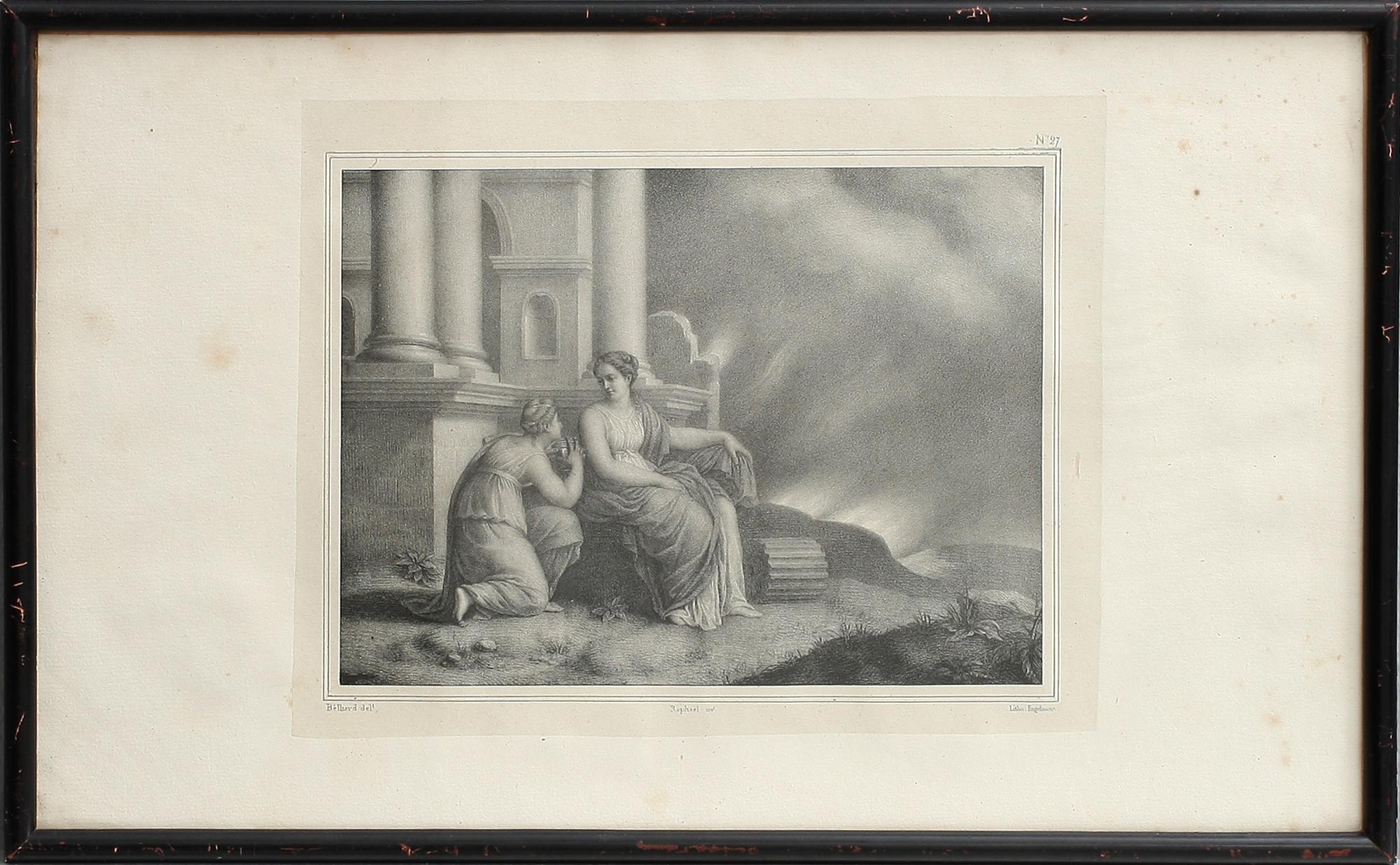 LITOGRAFIER, efter Raphael, 8 st. 1800-tal.