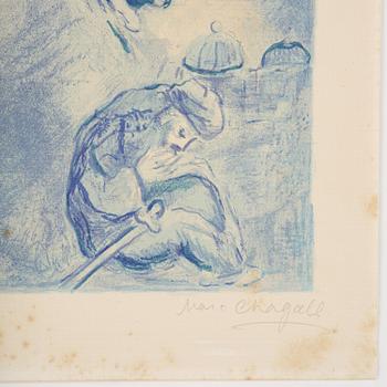 Marc Chagall, "He Went Up to the Couch and Found a Young Lady Asleep..", from: Four Tales from the Arabian Nights.