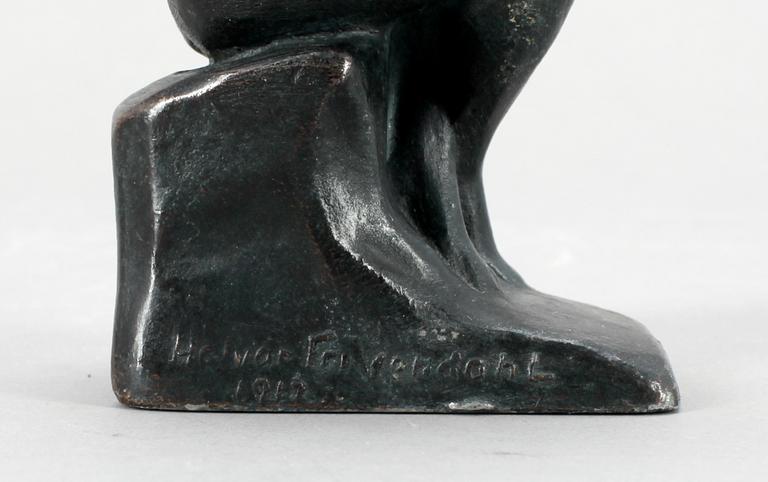HALVAR FRISENDAHL, skulptur, brons, sign. Saknar gjutarstämplar.