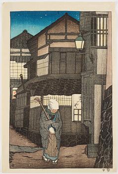 FURUYA TAIKEN (1897-?), efter, färgträsnitt. Japan, 1900-tal.