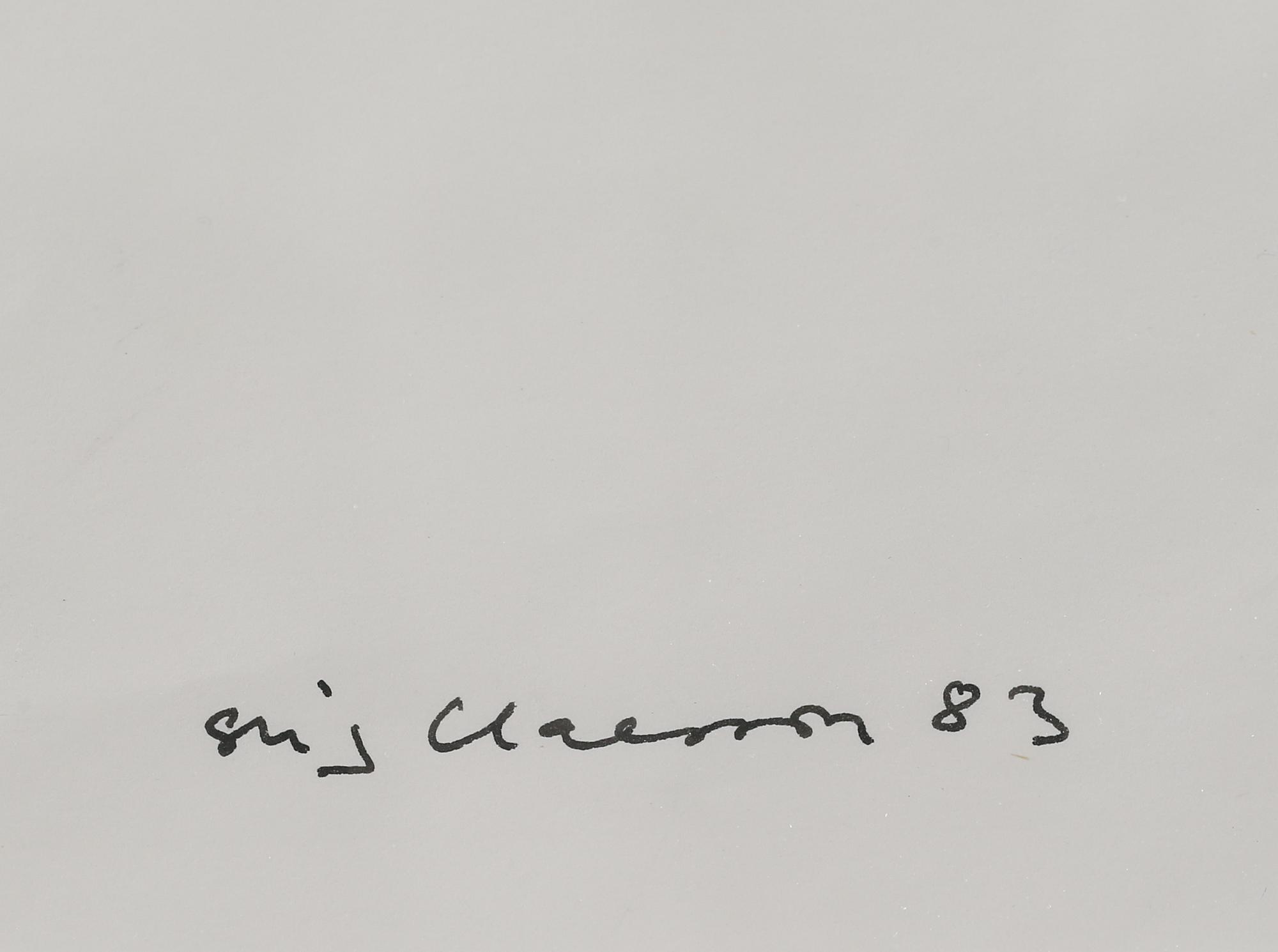 STIG CLAESSON, teckning, signerad och numrerad 83.