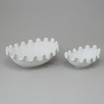 WILHELM KÅGE, four bowls, Carrara "Våga", from Gustavsberg.