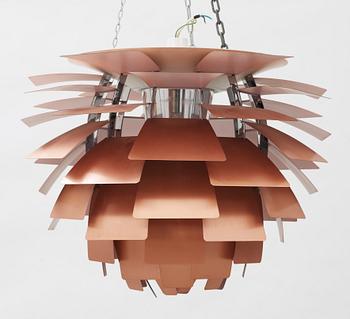 TAKLAMPA, "PH-Kotte", Poul Henningsen för Louis Poulsen. 1900-talets andra hälft. Diam 84, H 72.