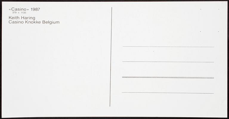 KEITH HARING, fototryck, sign o dat -88, "Casino Knokke".