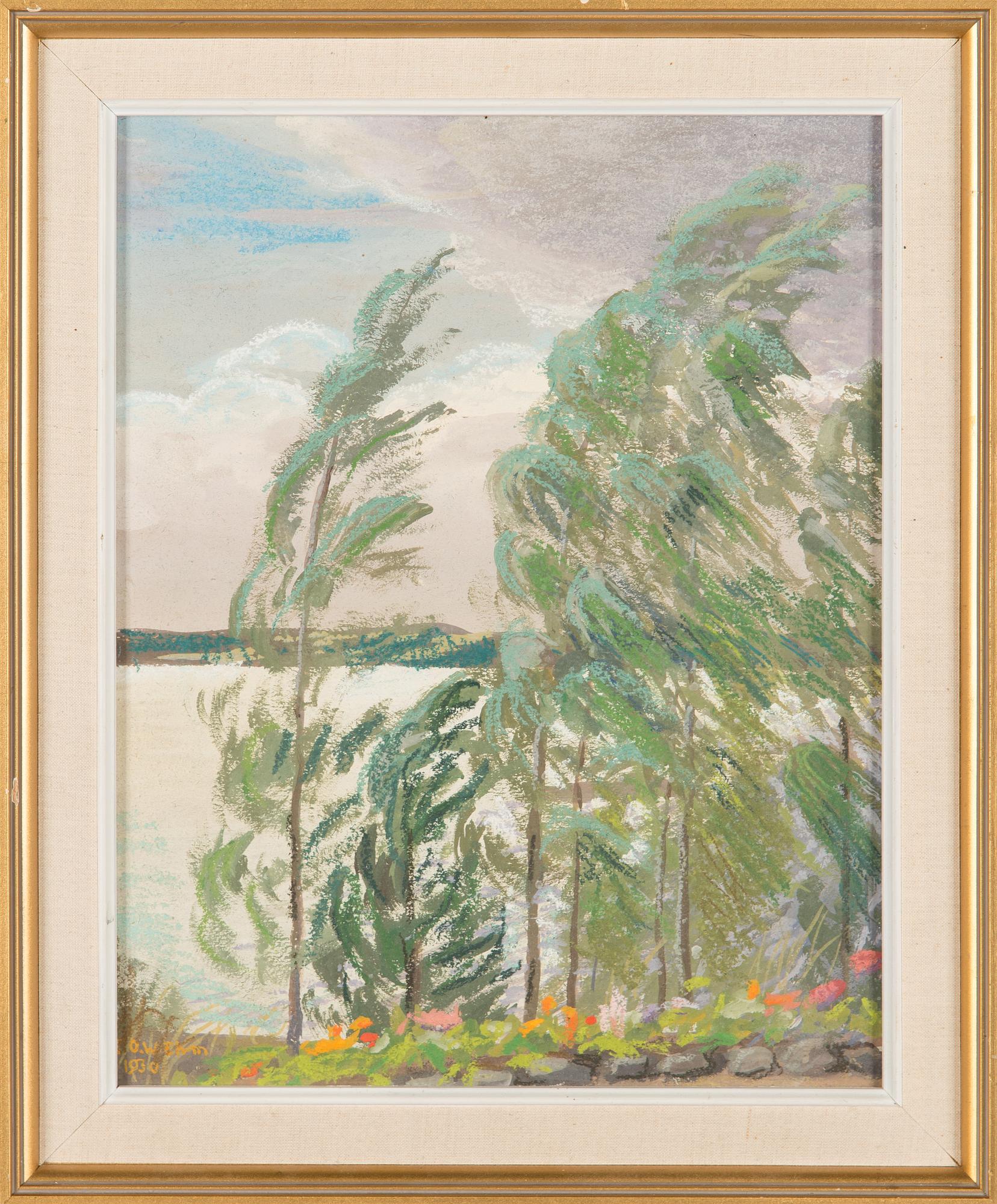 Eric O. W. Ehrström, gouache, signed and dated 1930.
