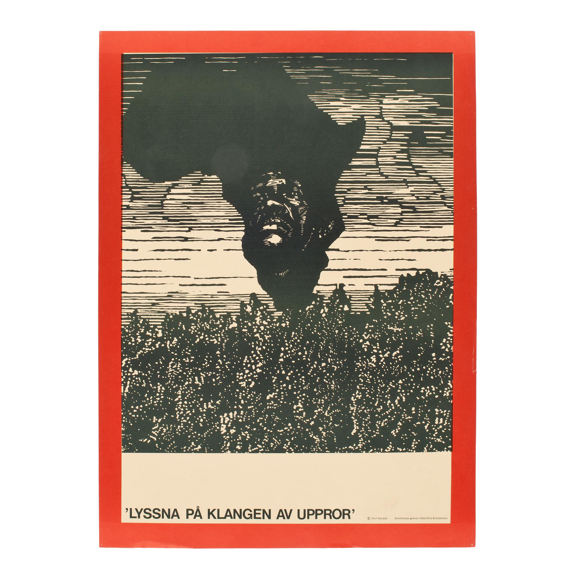 OLOF SANDAHL, screentryck, affisch, 4 st, signerade.