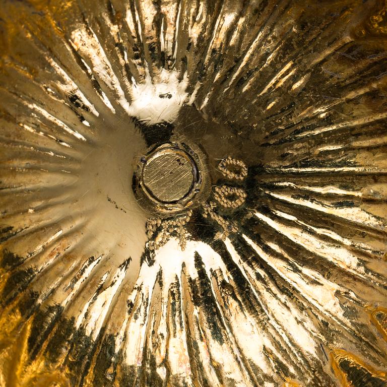 A Russian early 19th century silver gilt perfume burner, Moscow, c. 1800.