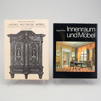 BÖCKER, 5 stycken, tyska möbler och konsthantverk.