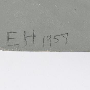 ELLI HEMBERG, väggrelief, olja på trä, monogramsignerad 1957,
