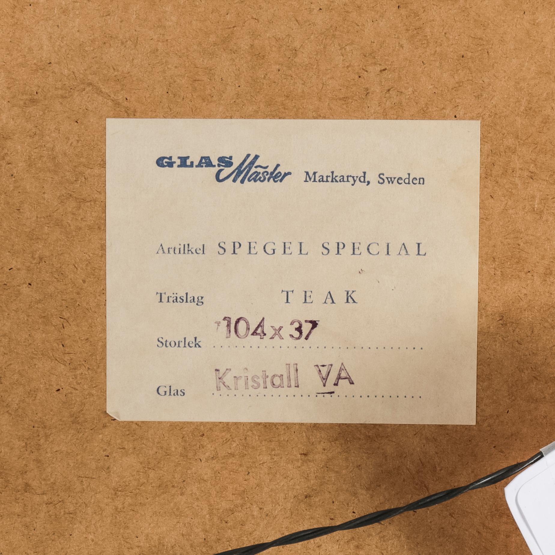 SPEGEL, Glas Mäster, Markaryd, 1950/60-tal.