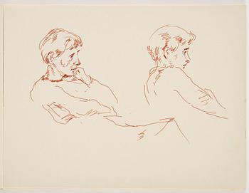 Lotte Laserstein, Skissblock med 22 teckningar varav 7 signerade.