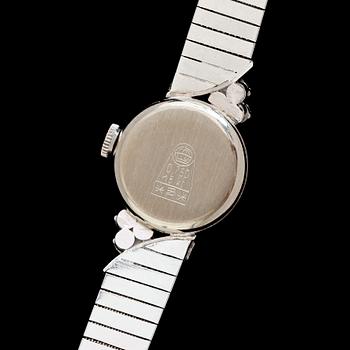 DAMARMBANDSUR, 18 k vitguld, briljantslipade diamanter tot ca 0.30 ct.
