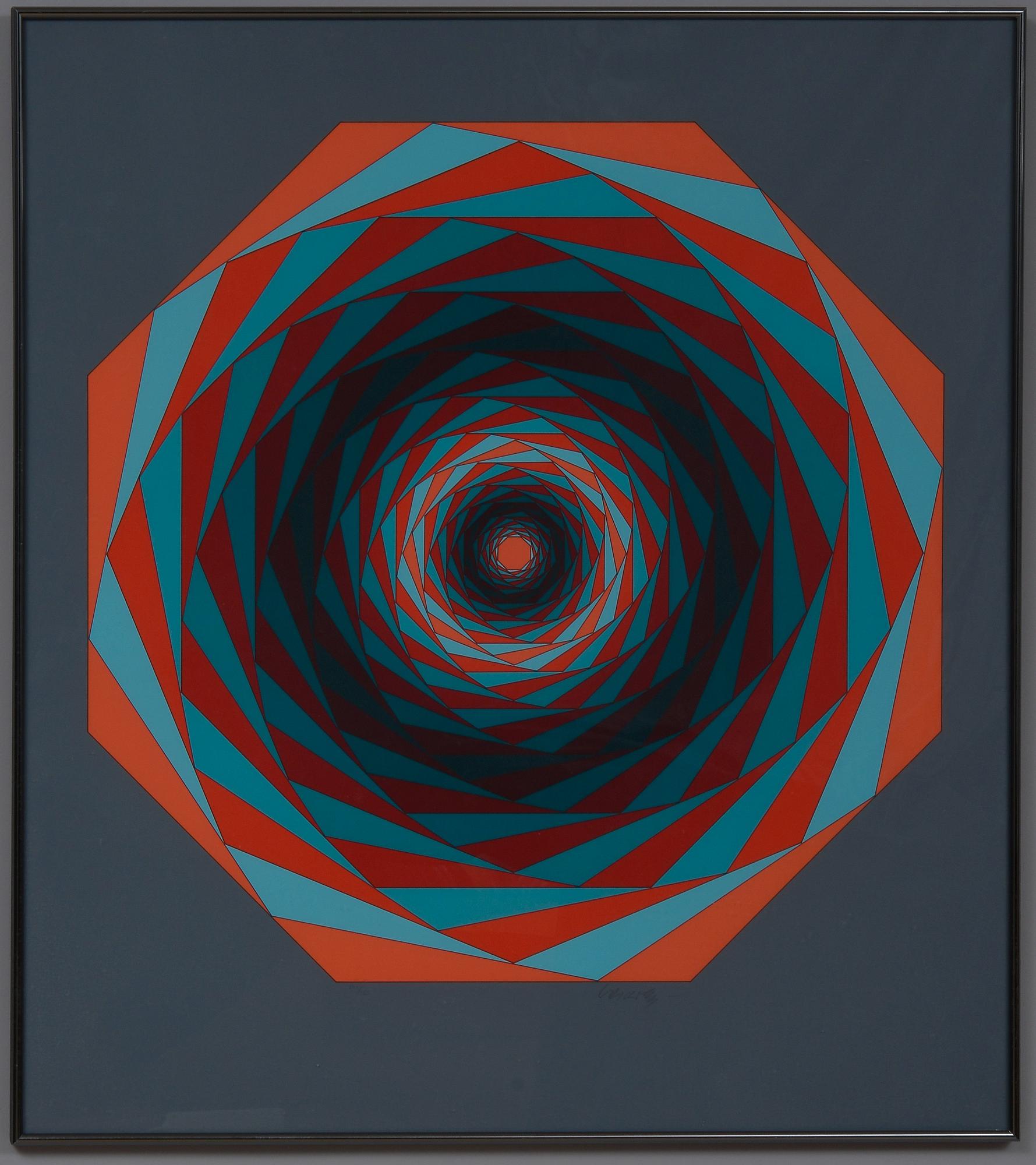 VICTOR VASARELY, serigrafia, signeerattu.