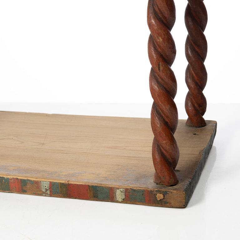 Shelf, Folk art, Jämtland. 19th century. Marked BOD.