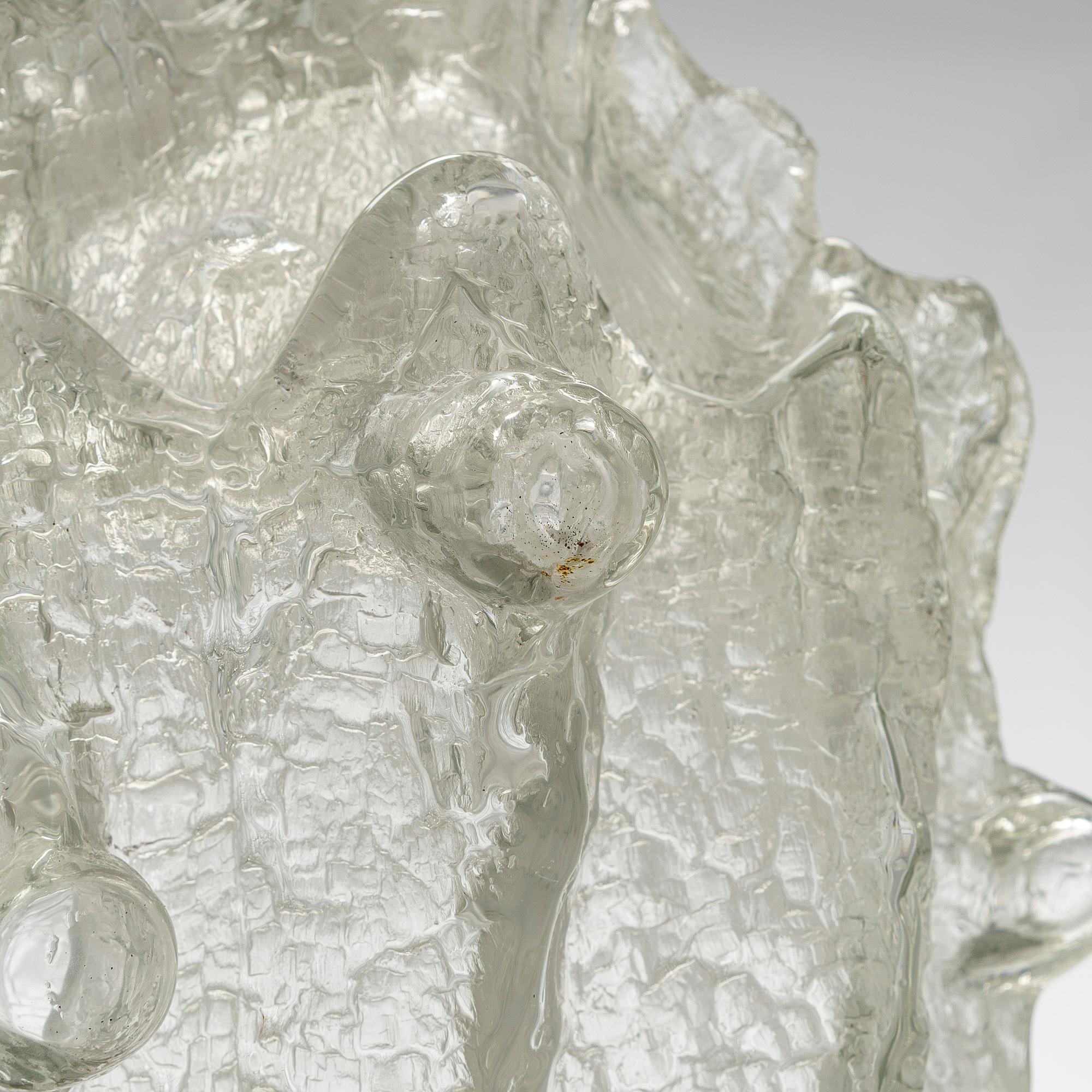 Timo Sarpaneva, veistos, "Ahtojää", signeerattu Timo Sarpaneva Iittala 1967.