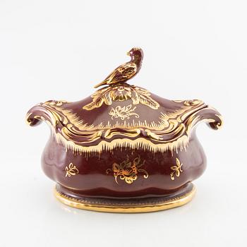 Tureen with lid Louis XV style mid-20th century porcelain.