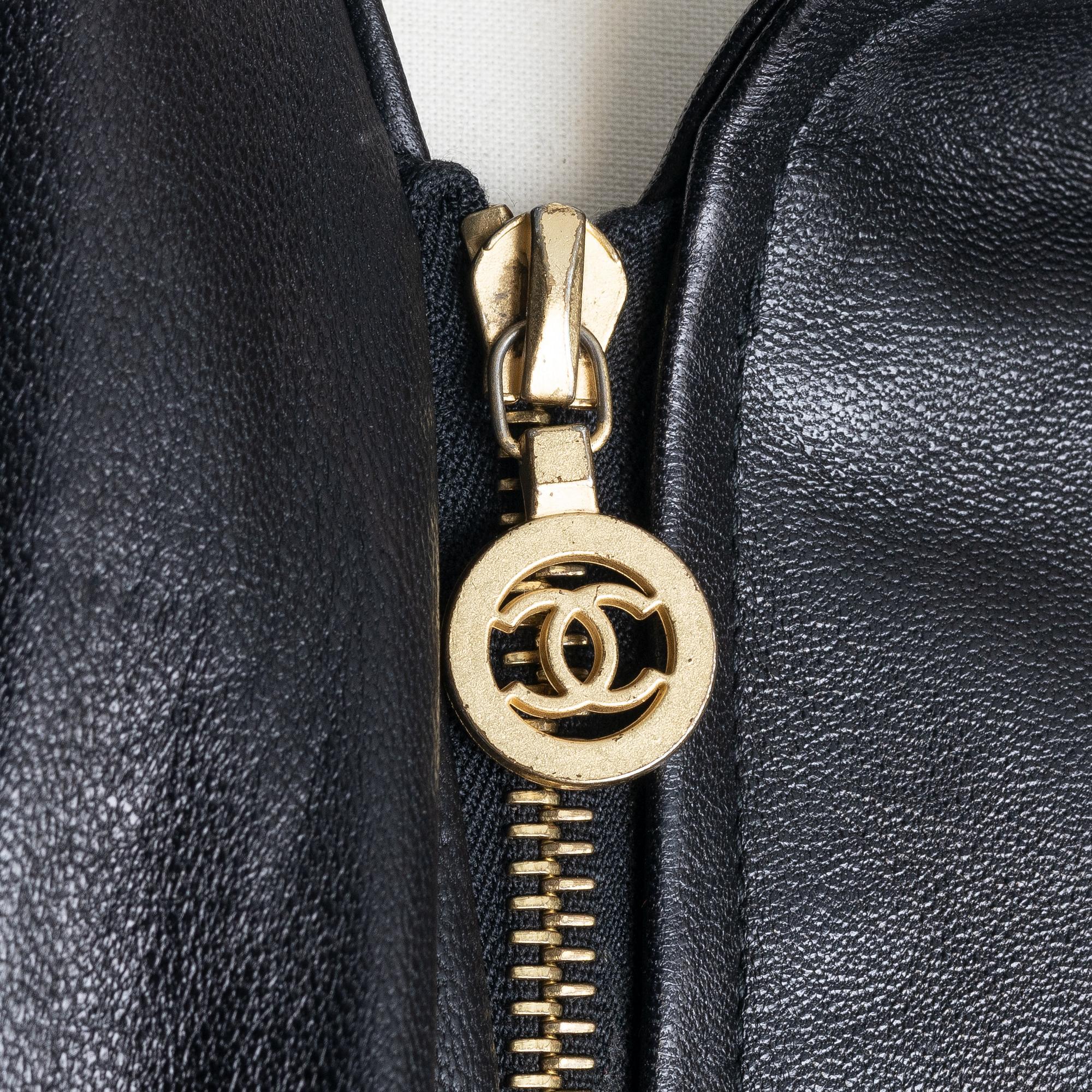 Chanel, A 1990's leather jacket.