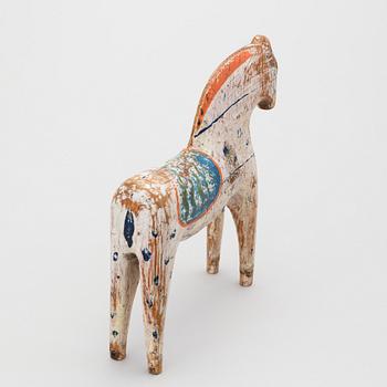 A painted folk art dala horse second half of the 19th century.