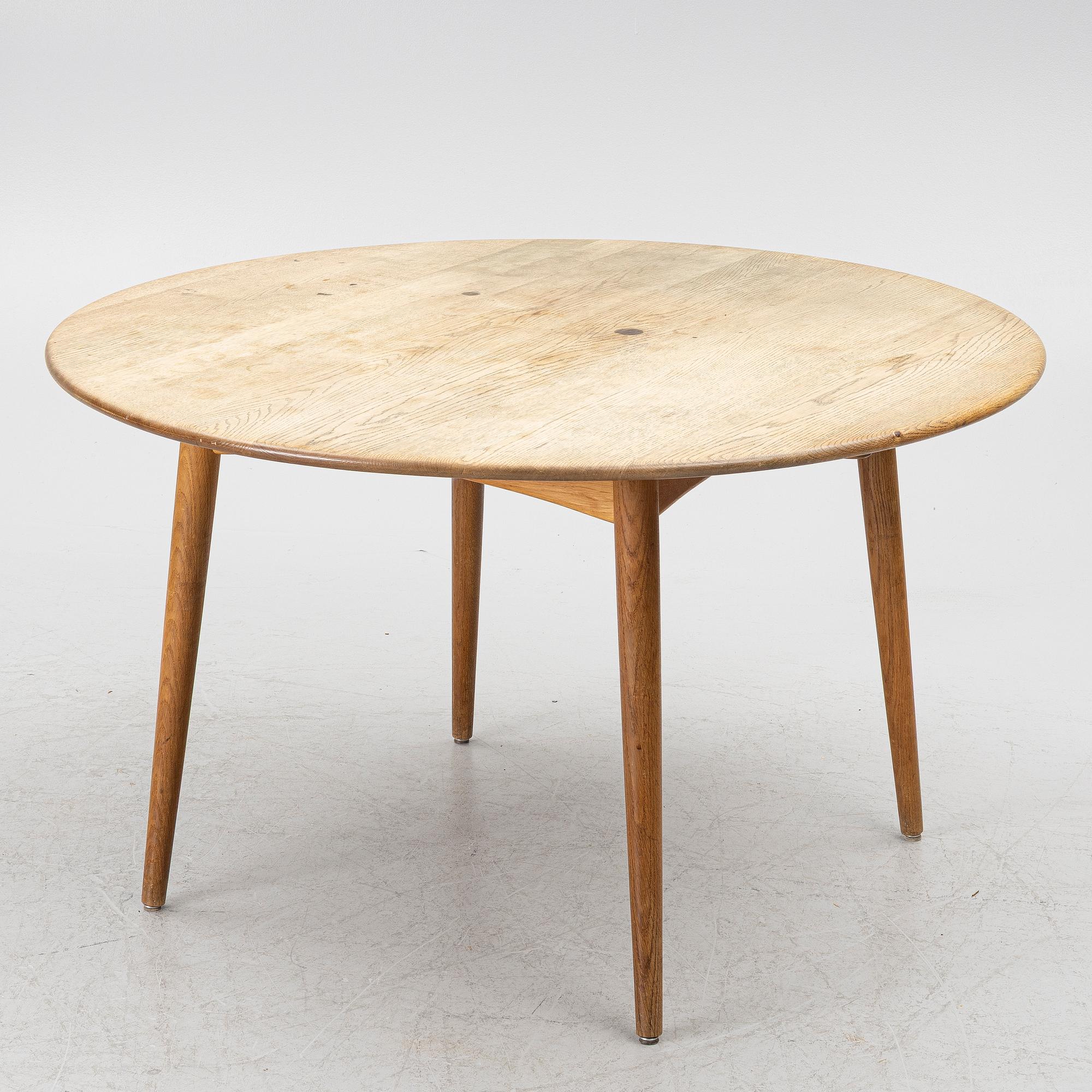 Hans J. Wegner, dining table, Andreas Tuck, Denmark, 1960s.