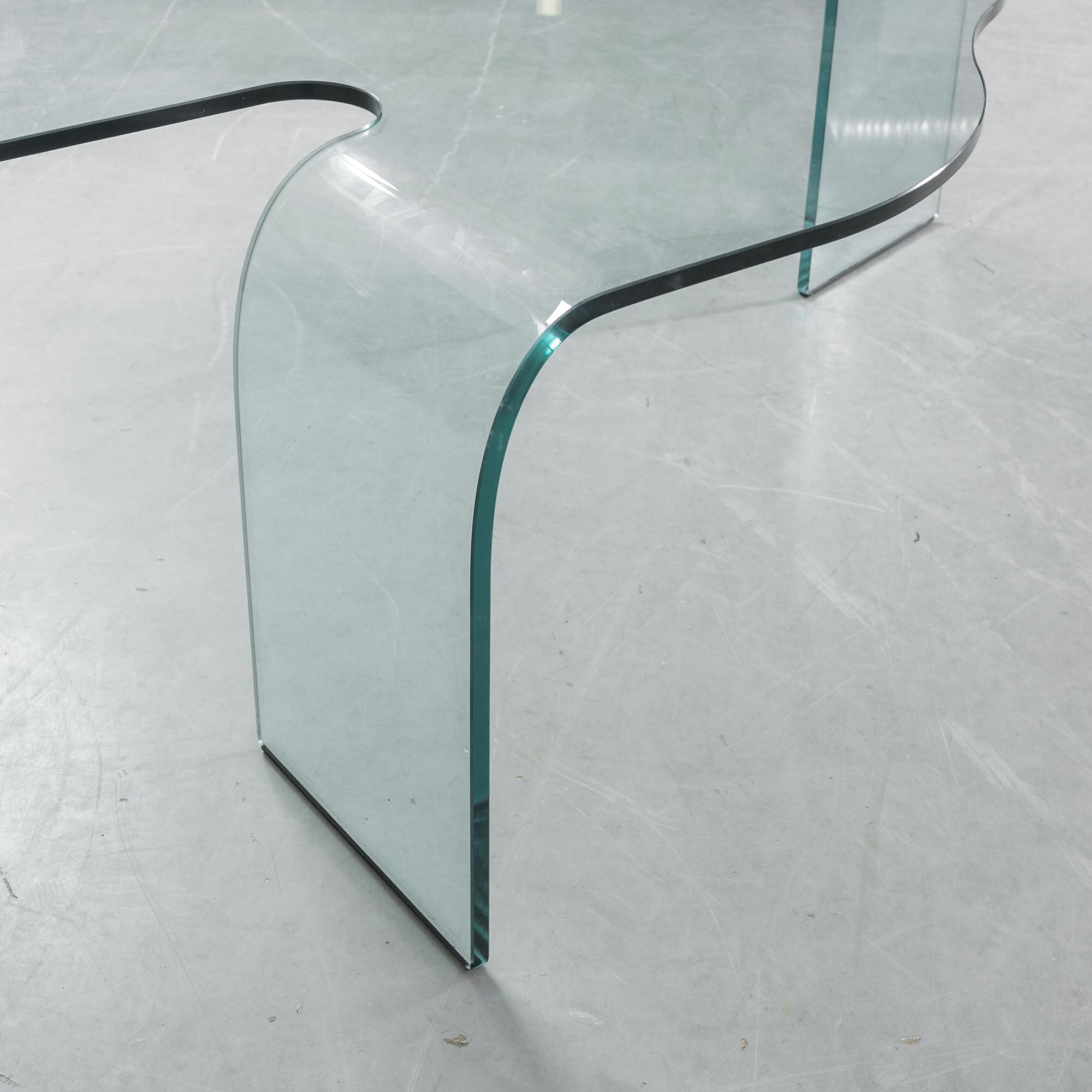 SOFFBORD, glas. "Eco", Hans von Klier, Fiam Italien. 1980-tal.
