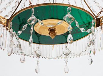 A German circa 1800 nine-light chandelier.