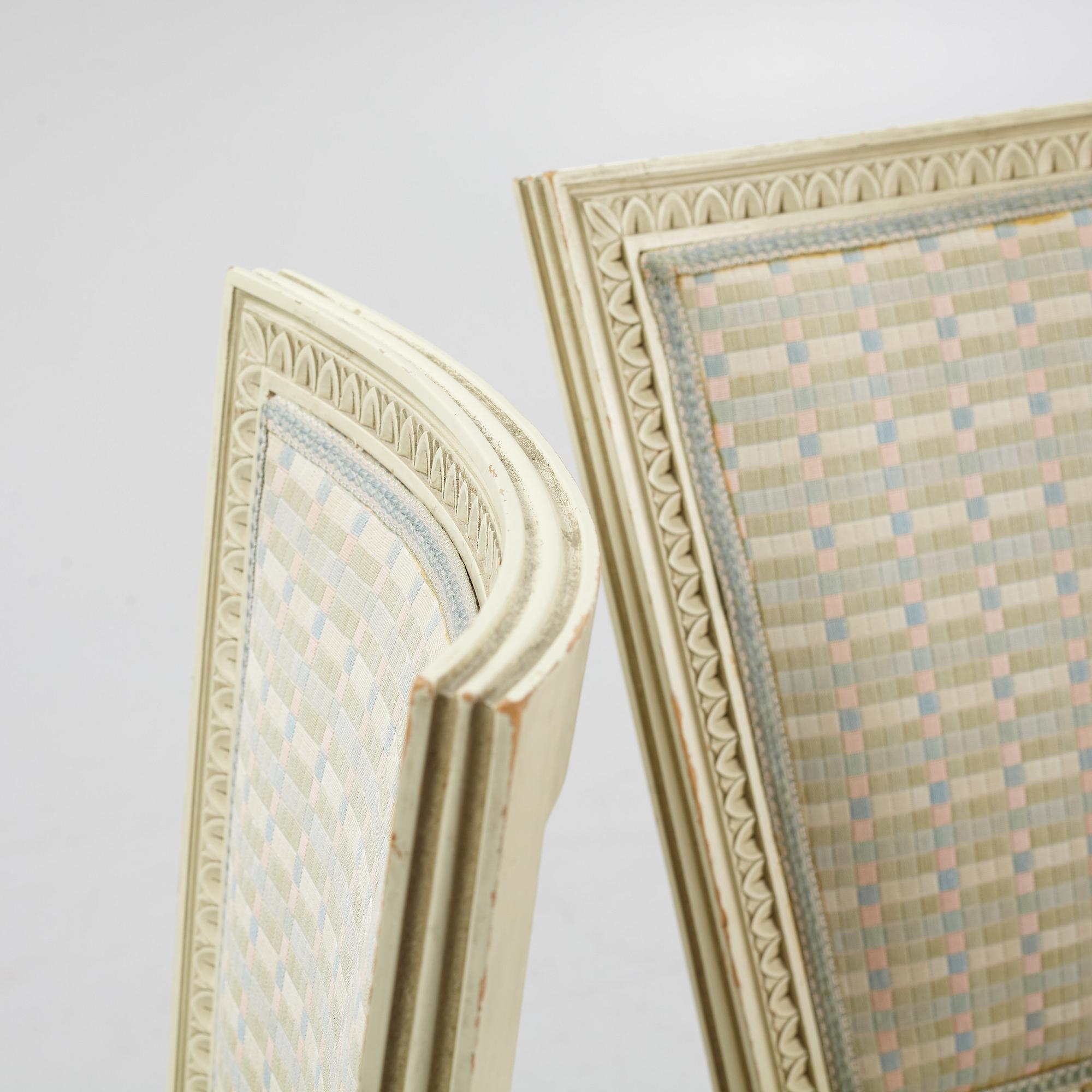 A set of eight Gustavians chairs, 20th Century.