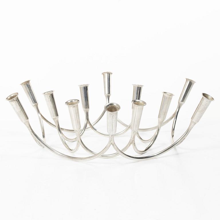 Eigil Jensen, candelabrum, 2 pieces, sterling silver, A Michelsen, Denmark, 1957–58.