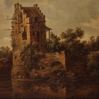 Jan van Goyen Follower of, Landscape with a river.